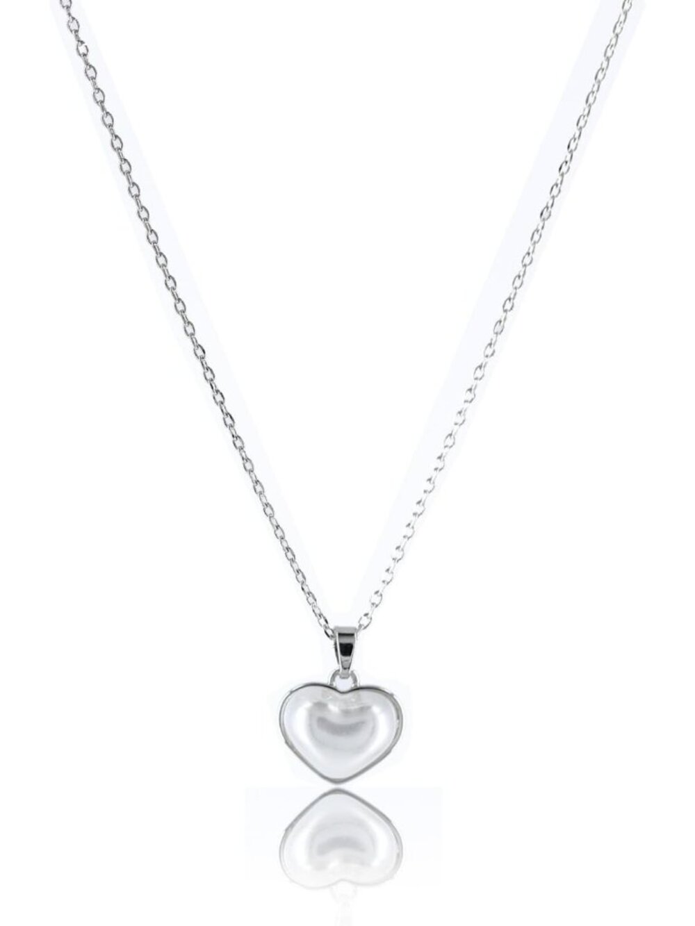 Trendy Gold Plated Heart Pendant Necklace with Pearl & Cubic Zirconia for Women